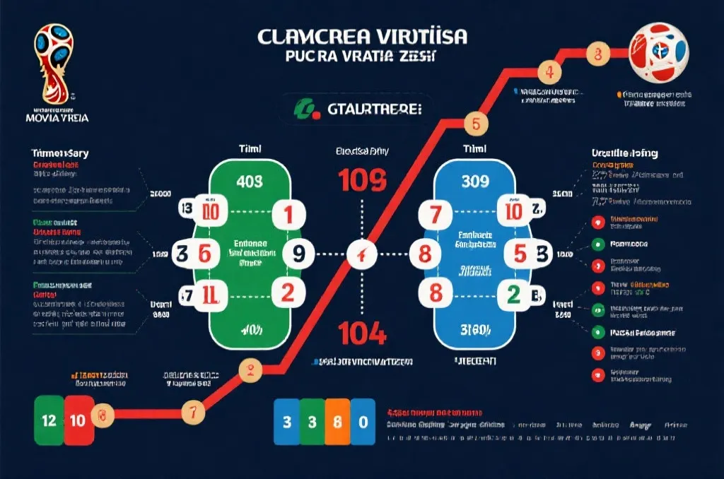 世界杯淘汰赛对阵图与比分变化的视觉化呈现